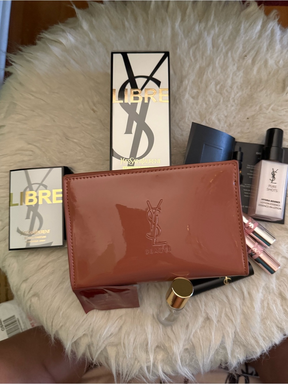 YSL makeup bundle with pouch